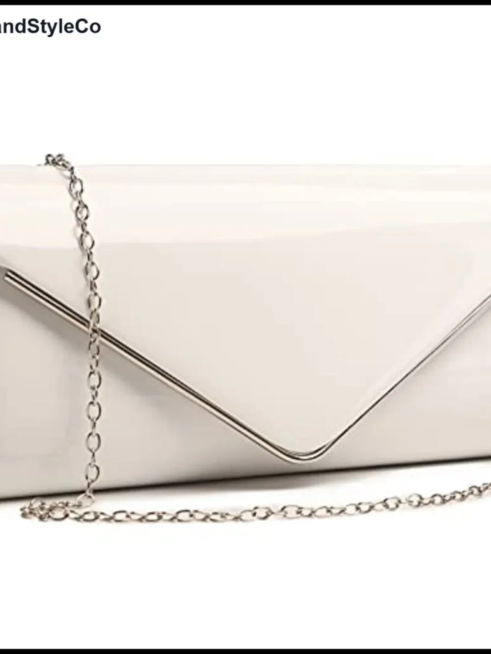 Patent Leather Envelope Clutch Evening Handbag Shoulder Chain Purse Wedding Prom